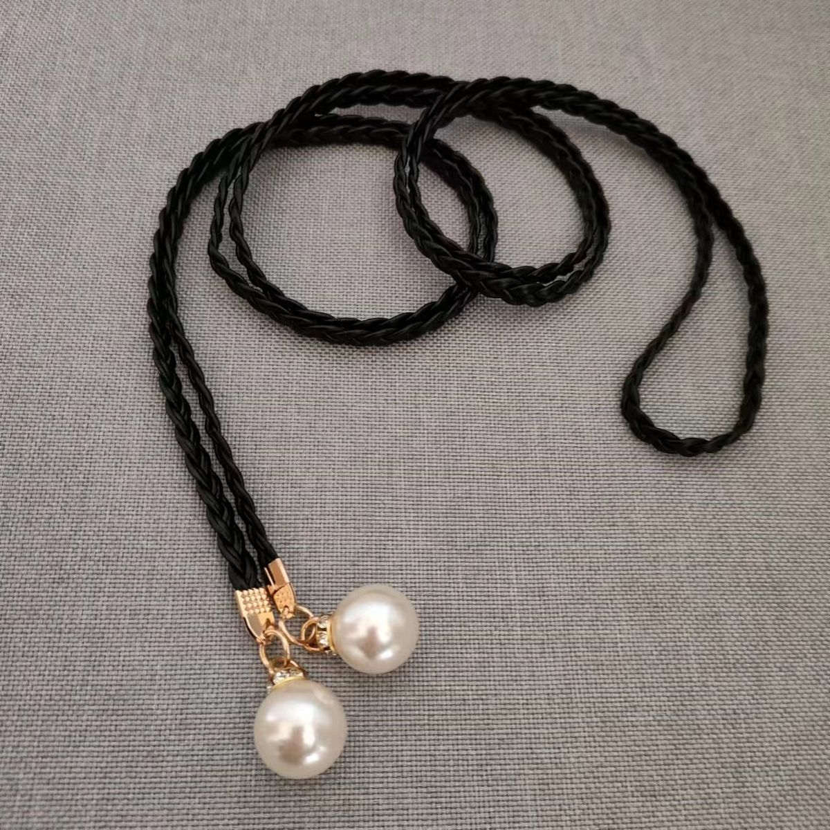 Mode gevlochten taillekoord decoratieve kleine riem dames kant stoffen tailleketting met rok_voghion.com