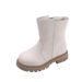 Children's Martin New Girls' Casual Side Zipper Big Kids Short Mid-Calf Boots Sizes 26-36_voghion.com