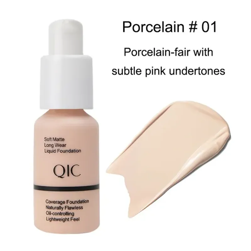 Concealer Cream Light Soft Matte Long Wear Liquid Foundation Brightening Full Cover Oil Control Stage Makeup Beauty Girl_voghion.com