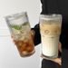High-Quality Large Capacity Glass With Lid And Striped Straw For Home Use, Juice Coffee Ins Style Cup, Water Cup_voghion.com