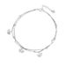 Three Lives With Apricot Crumbs Silver For Women, Light Luxury Niche Ginkgo Leaf Anklet Foot Jewelry 2025 New Model_voghion.com