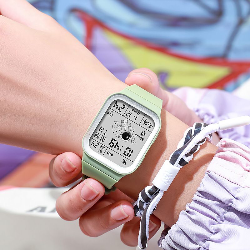 Momentum High Aesthetic Student Model Luminous Waterproof Electronic Outdoor Commuting Sports Watch_voghion.com