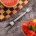 Stainless Steel Dual-End Watermelon Cutter - 2-In-1 Slicer & Baller Tool With Serving Fork (Home Kitchen & Party Fruit Prep)_voghion.com