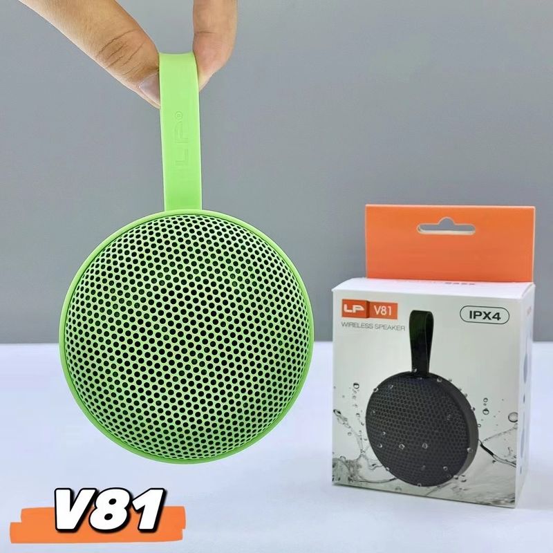Ny LP-V81 Bluetooth utendørs trådløs subwoofer vanntett håndholdt minikorthøyttaler gave_voghion.com
