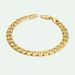 Fashion Vacuum Electroplated Copper Gold-Plated Cuban Chain Open-Ended Bracelet_voghion.com