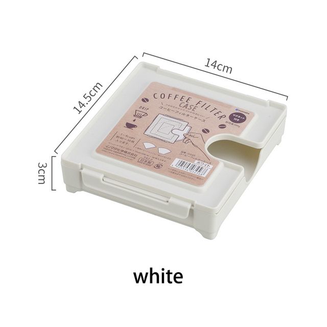 Otthoni mágneses tapadókorongos fali kávészűrő papírtároló doboz Négyzet alakú, kézzel főzött kávészűrő papír porálló tárolódoboz_voghion.com