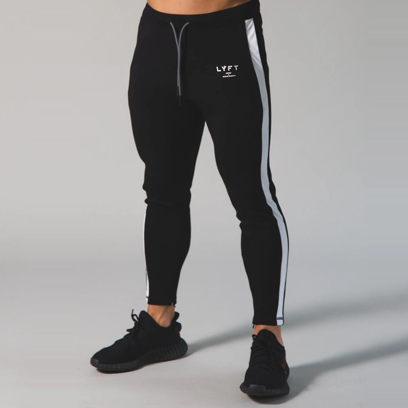 Men's clothing Fitness pants Slim breathable stretch men's casual pants_voghion.com