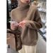 Korean-Style High-Neck Sweater Women's Autumn And Winter Thickened Knitted Top With A High-End And Laid-Back Style, Pair_voghion.com