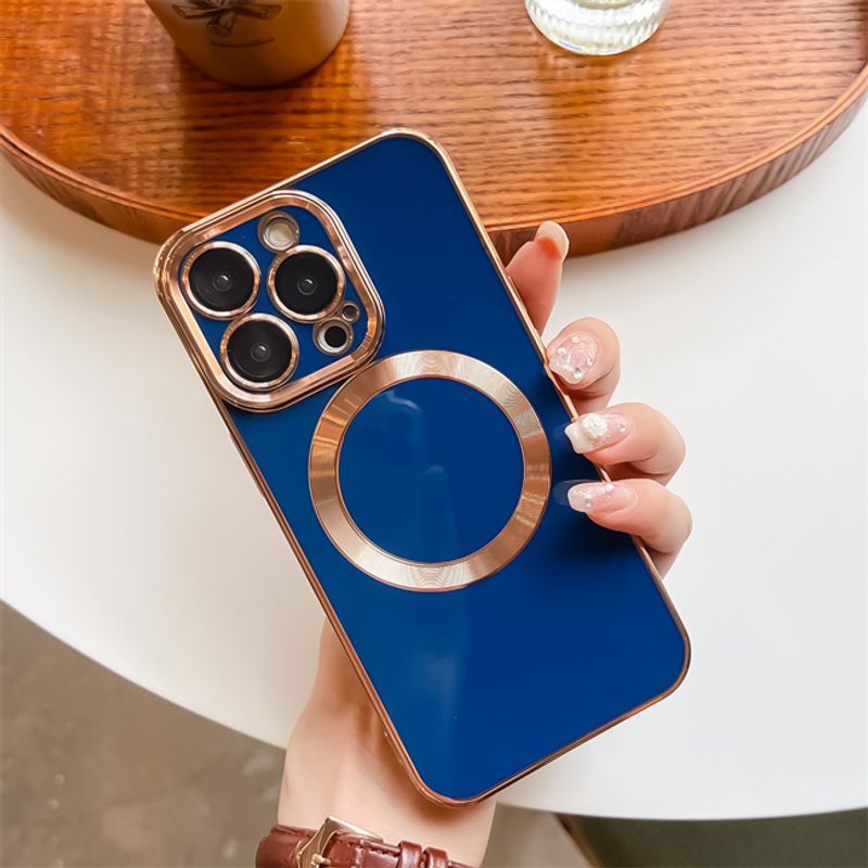 Voor Magsaf Fashion Plating Cas Voor iphon 14 13 12 11 Pro Max 14 Plus Magntic Wirlss Opladen Covr Schokbestendig_voghion.com