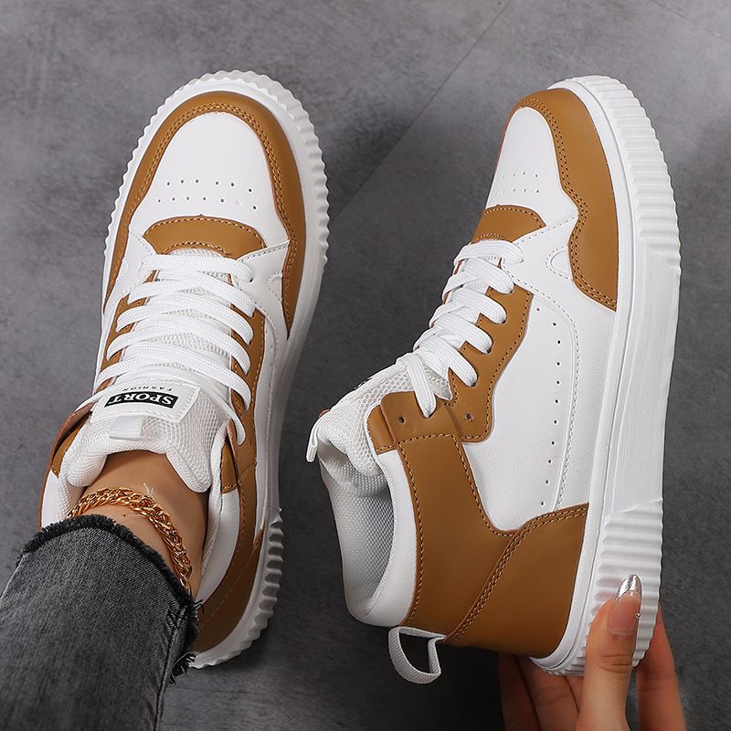 Damenschuhe im Paarstil, modische Sneakers, weiche Sohle, bequeme, lässige Sportschuhe zum Schnüren, leicht, flach_voghion.com