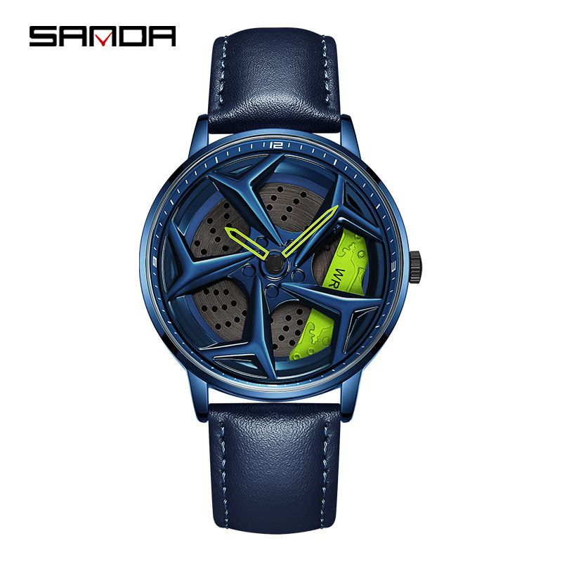 Stalen band roterende trend mode waterdichte student cool herenhorloge eenvoudig_voghion.com