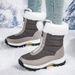 Scarpe invernali da donna Northeast Winter Outdoor, impermeabili, antiscivolo, foderate in pile, spesse e calde, in cotone, per escursioni sulla neve e sci_voghion.com