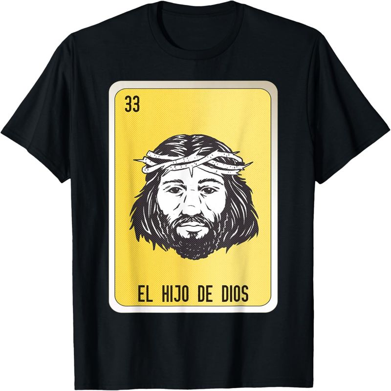 Majica z mehiškim slengom in bingo kartami El Hio De Dios._voghion.com