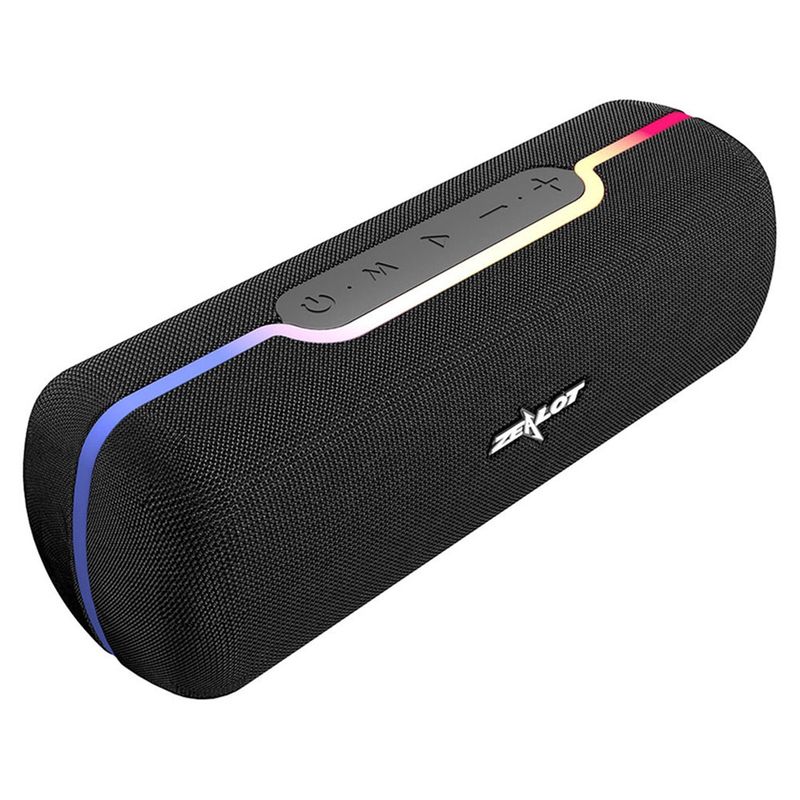 S55 Portable Stereo Bluetooth Speaker with Built-in Mic, Support Hands-Free Call & TF Card & AUX (Black)_voghion.com