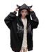 Men's hooded spring and autumn ins loose fashion label letter printed versatile jacket 2024 plush_voghion.com