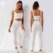 Quick-Drying Clothing Set Shockproof Sports Bra Vest Yoga Pants Fitness Trousers_voghion.com