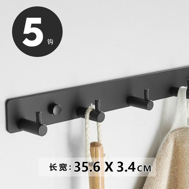 Confezione da 2 ganci per accappatoio neri per bagno/cucina, da appendere alla parete_voghion.com