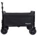 All-in-One Convertible Folding Camping Wagon Cart: Bench Seat, Storage Compartment & Included Dog Tether, Black/Gray_voghion.com