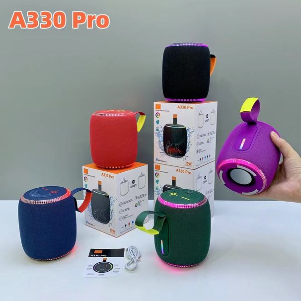 A330pro wireless Bluetooth waterproof outdoor handheld 15W subwoofer RGB color lights mesh small speaker_voghion.com