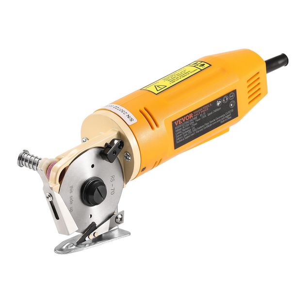 VEVOR Fabric Cutter, 170W Electric Rotary Fabric Cutting Machine, 1" Cutting Thickness, Octagonal Knife, with Replacement Blade and Sharpening Stones,_voghion.com