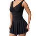 Traje de baño GraceChic de una pieza para mujer, estilo europeo y americano, con falda de alta gama, adelgazante y de talla grande, comercio transfronterizo._voghion.com