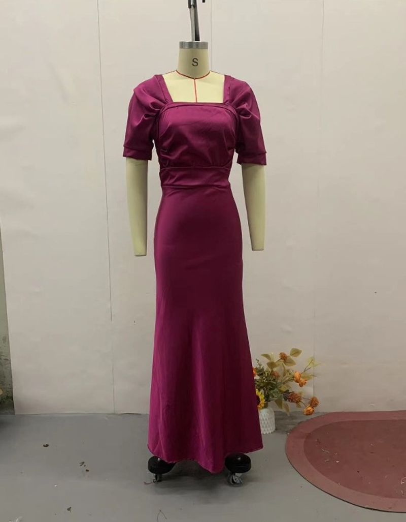 Robe de soirée élégante et amincissante de style français pour femme, nouvelle collection été 2024_voghion.com