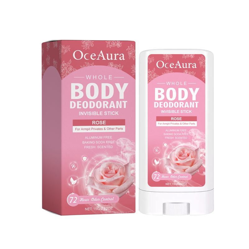 OceAura Whole Body Deodorant, Rose Fragrance Naturally Refreshing Lighten Underarm Odor Lasting Fragrance_voghion.com