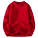 Maglione a maglia larga di base del marchio alla moda autunno e inverno da uomo con scollo rotondo rosso, maglione spesso da coppia in stile pigro_voghion.com