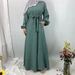 Elegantes muslimisches Abaya-Kleid – schlichtes, lockeres, langes Kleid (atmungsaktives Gewebe – perfekt für den Dubai-/Türkei-Stil)_voghion.com