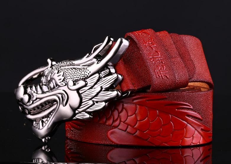 Νέος τύπος υψηλής ποιότητας ζώνες σχεδιαστών μάρκας για άνδρες και γυναίκες με μεγάλη πόρπη από χάλκινο δράκο, γνήσια δερμάτινη ζώνη μέσης_voghion.com