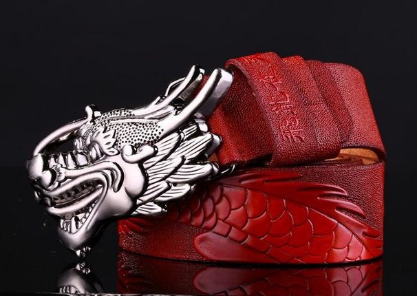 Νέος τύπος υψηλής ποιότητας ζώνες σχεδιαστών μάρκας για άνδρες και γυναίκες με μεγάλη πόρπη από χάλκινο δράκο, γνήσια δερμάτινη ζώνη μέσης_voghion.com