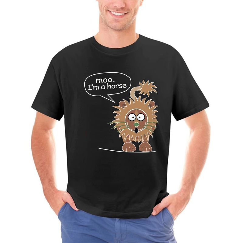 Men tshirt Moo. Im a horse Unisex T Shirt women T-Shirt tees top_voghion.com