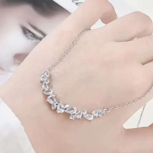 Collar Zhao Yingzi con la misma sonrisa y colgante de circonita para mujer, diseño único, alta gama, lujo ligero._voghion.com