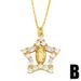 Heißer verkauf frauen schmuck, modische zirkon Maria liebe anhänger halskette, nische geometrische stern schlüsselbein kette_voghion.com