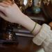 Natural Mini Green Chalcedony Beads 14K Gold Wrap Fine Style Light Luxury Best Friend High end Bracelet_voghion.com