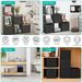 2 Sets Storage Bin Non-Woven Fabric Cube Organizer with Handle Foldable Cube Basket For Shelves Closet Living Room Bedroom Black_voghion.com