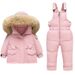 Mother & Kids Winter Baby Snowsuit Set With Detachable Hood & Adjustable Leg Openings – Soft Polyester Outerwear For Toddlers 1-5 Years (80-110cm)_voghion.com