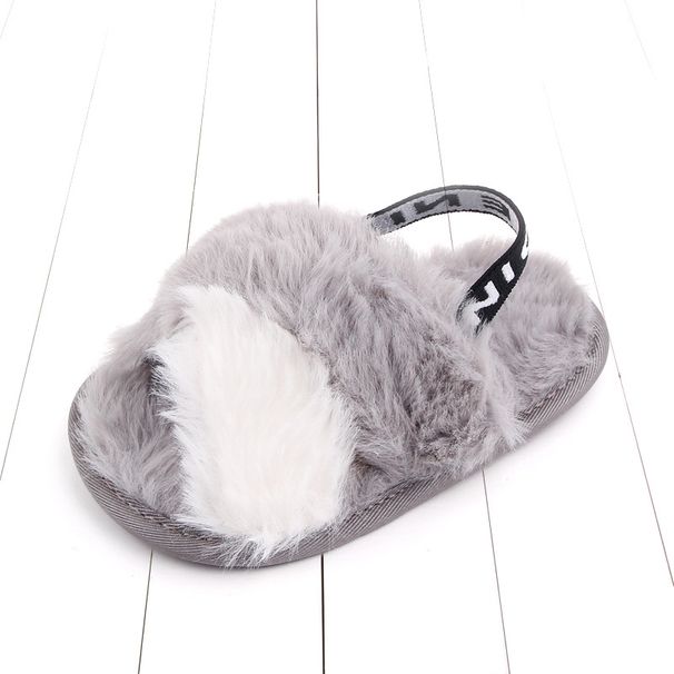 Νέες τριχωτές δροσερές παντόφλες, παπούτσια για περπάτημα με μαλακή σόλα, βρεφικά παπούτσια 2702_voghion.com