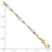 10K Two-tone Polished Fancy Link 1in Ext. Anklet_voghion.com