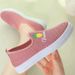 Sports For Women In Spring Autumn, Casual One Foot, Lazy Low Top Canvas, Middle-aged And Elderly Single Shoes, Daily_voghion.com