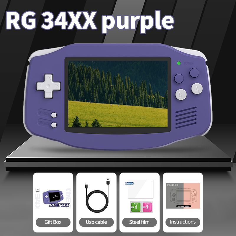 Console di gioco portatile Anbernic RG34XX Schermo IPS 720*480 da 3,4 pollici Sistema Linux Compatibile HDMI Videogioco da 3500 MAh_voghion.com
