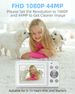 Appareil photo numérique pour enfants et débutants, Full HD 1080p, compact, carte mémoire 32 Go, zoom 16x, anti-vibrations, cadeau pour garçons, filles et enfants, blanc_voghion.com