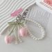Fairy Temperament Tulip Phone High-end Pearl Wrist Gentle Hanging Chain Pendant Bag Phone Chain Accessory_voghion.com