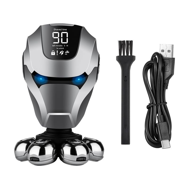 Máquina de cortar cabelo elétrica multifuncional com sete lâminas e recarregável, barbeador masculino, máquina para calvície_voghion.com