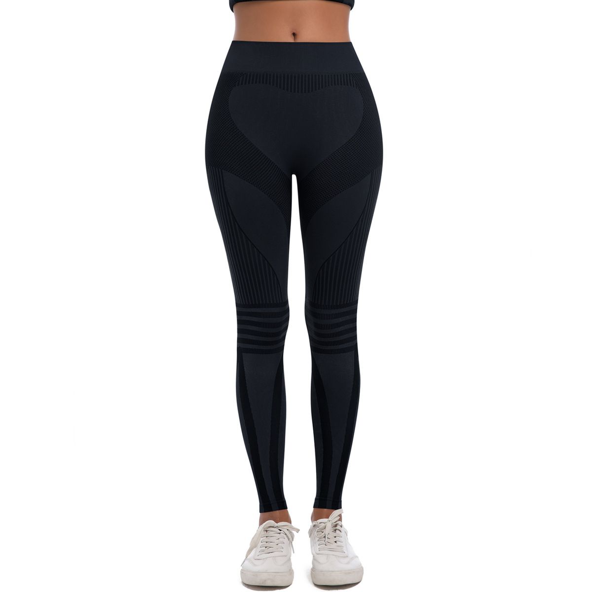New Seamless Knitted Tight Elastic Breathable Ski High Waist Sports Running Fitness Base Layer Yoga Pants_voghion.com