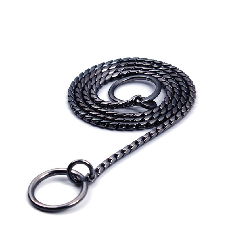 Gouden roestvrijstalen slangenketting, metalen hondenketting, P-ketting, kleine, middelgrote en grote honden, huisdierbenodigdheden, hondenhalsband_voghion.com