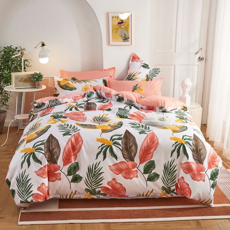Bedding Duvet Cover Romantic Heart Printed Bedding In Soft Polyester_voghion.com