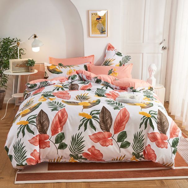 Bedding Duvet Cover Romantic Heart Printed Bedding In Soft Polyester_voghion.com