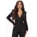 Moteriški drabužiai Ruduo Nauji Moteriški drabužiai Sequin Jumpsuit Sequin Sexy Deep V Neck Kombinezonas_voghion.com