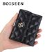Boiseen new women's card bag version embossed multi-card slot accordion coin purse small buckle wallet wholesale_voghion.com